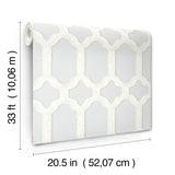 York Chervil Sky Blue Trellis Wallpaper