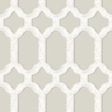 York Chervil Light Grey Trellis Wallpaper