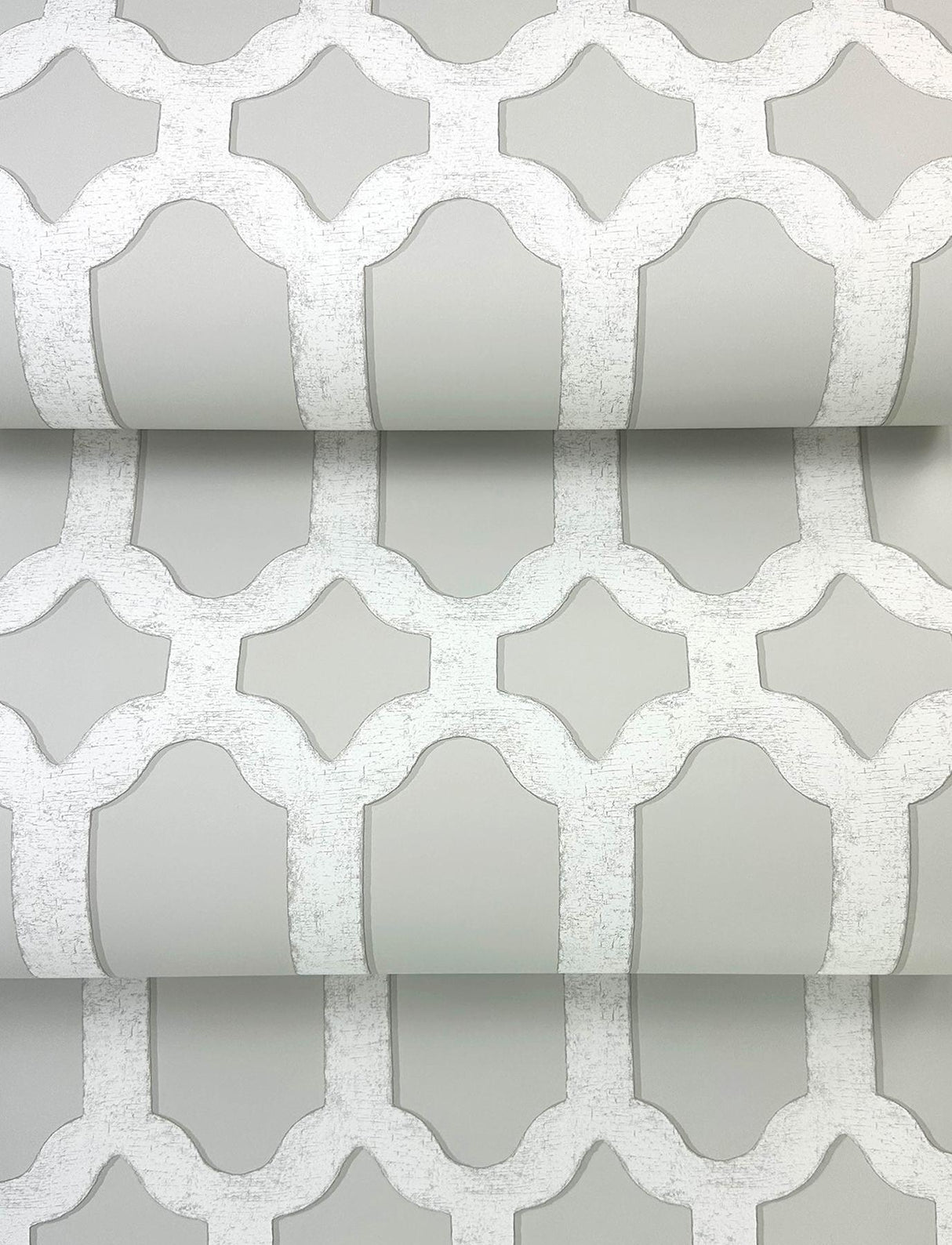 York Chervil Light Grey Trellis Wallpaper