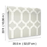 York Chervil Light Grey Trellis Wallpaper