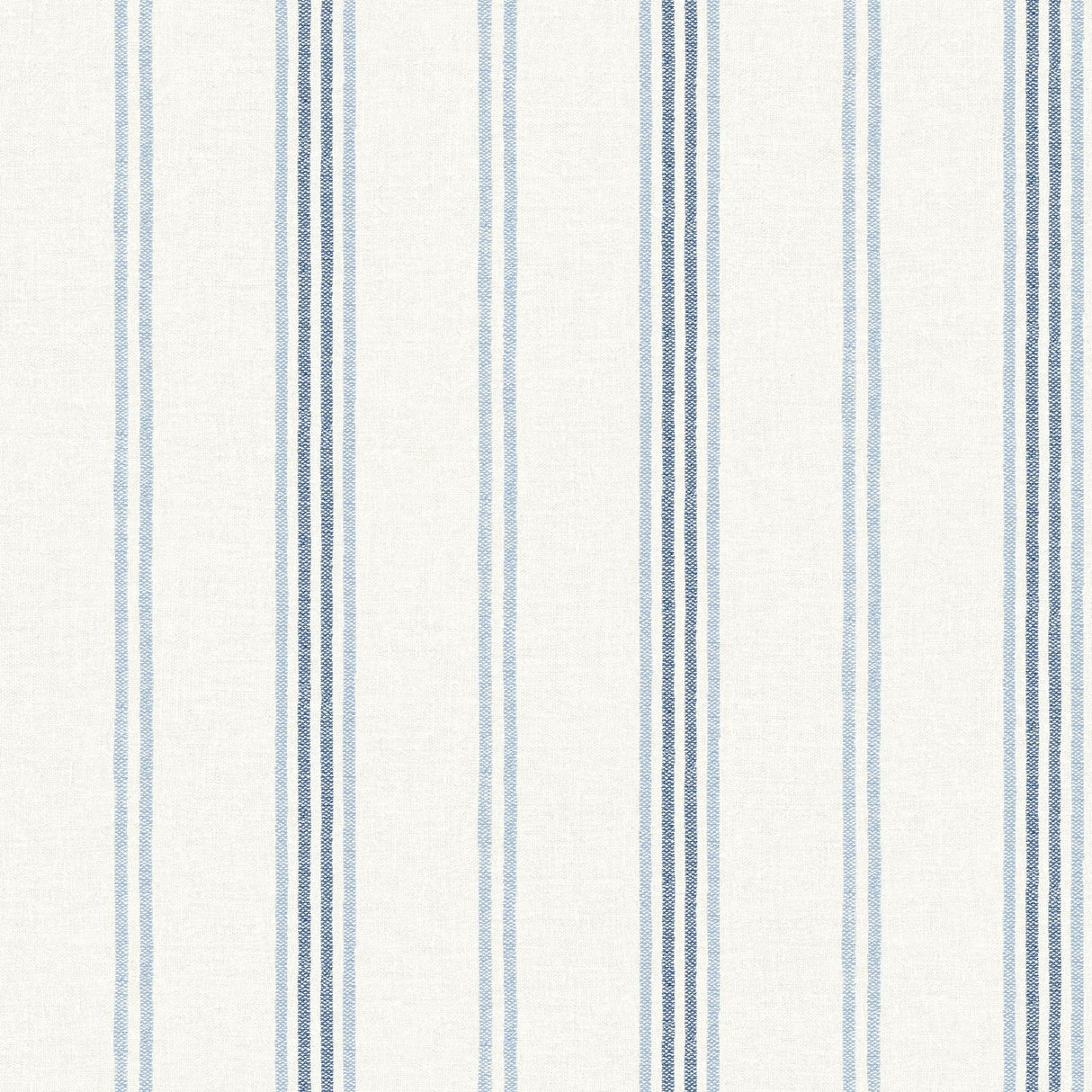 York Lovage Blue Linen Stripe Wallpaper