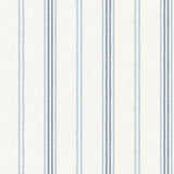 York Lovage Blue Linen Stripe Wallpaper