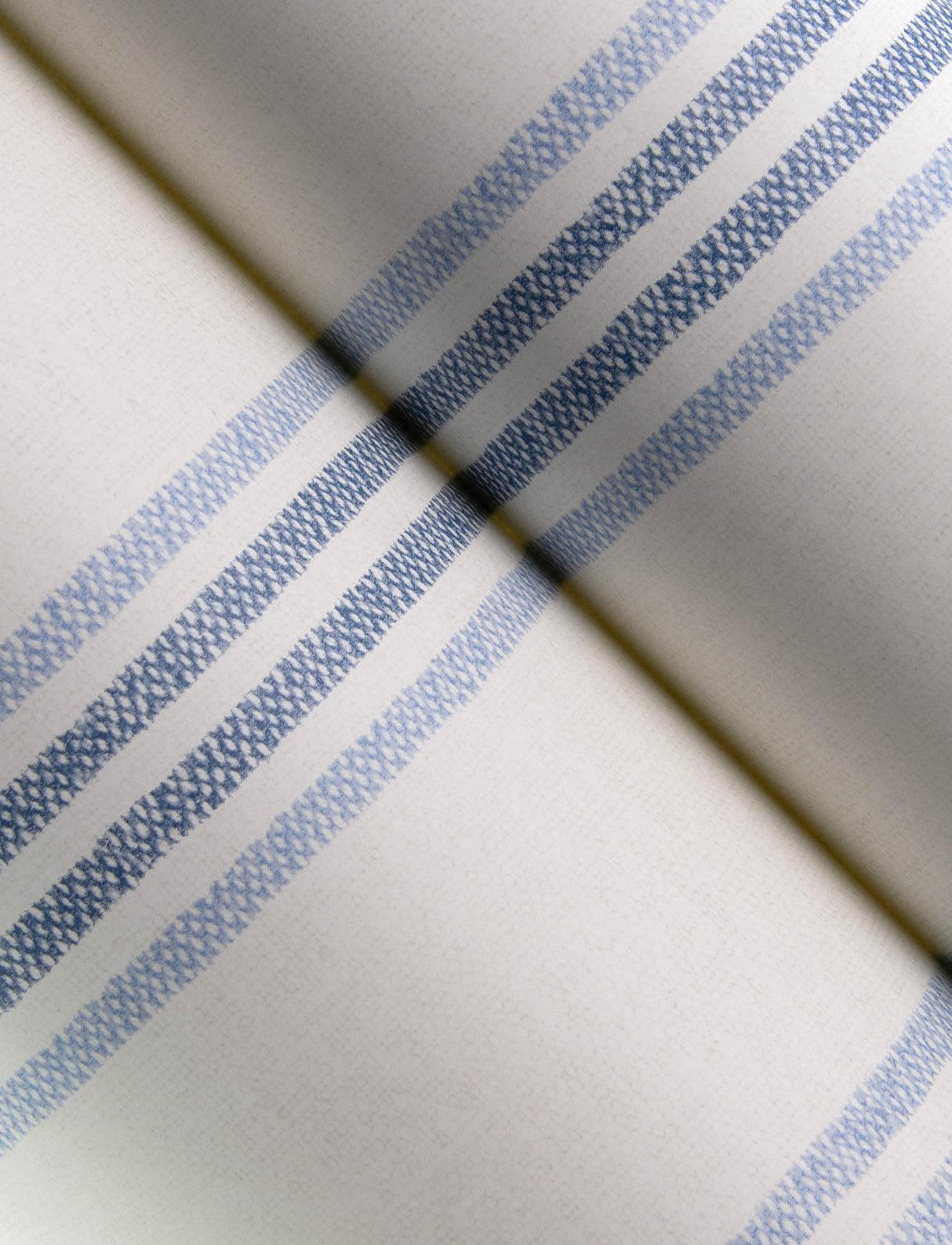 York Lovage Blue Linen Stripe Wallpaper