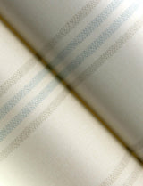 York Lovage Aqua Linen Stripe Wallpaper