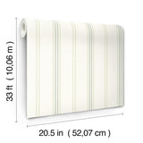 York Lovage Green Linen Stripe Wallpaper