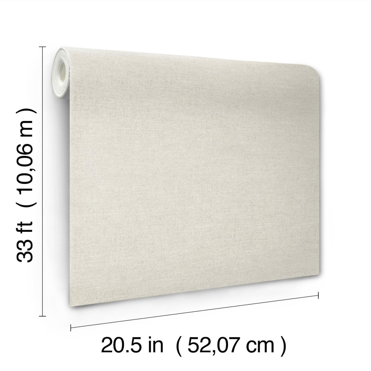 York Chambray Light Grey Fabric Weave Wallpaper