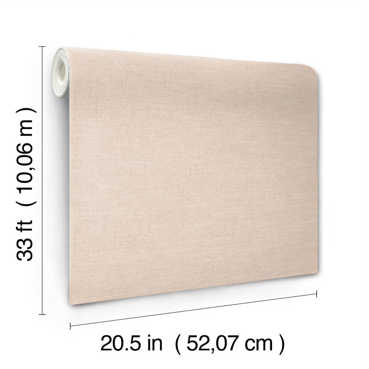York Chambray Blush Fabric Weave Wallpaper