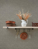 York Chambray Grey Fabric Weave Wallpaper