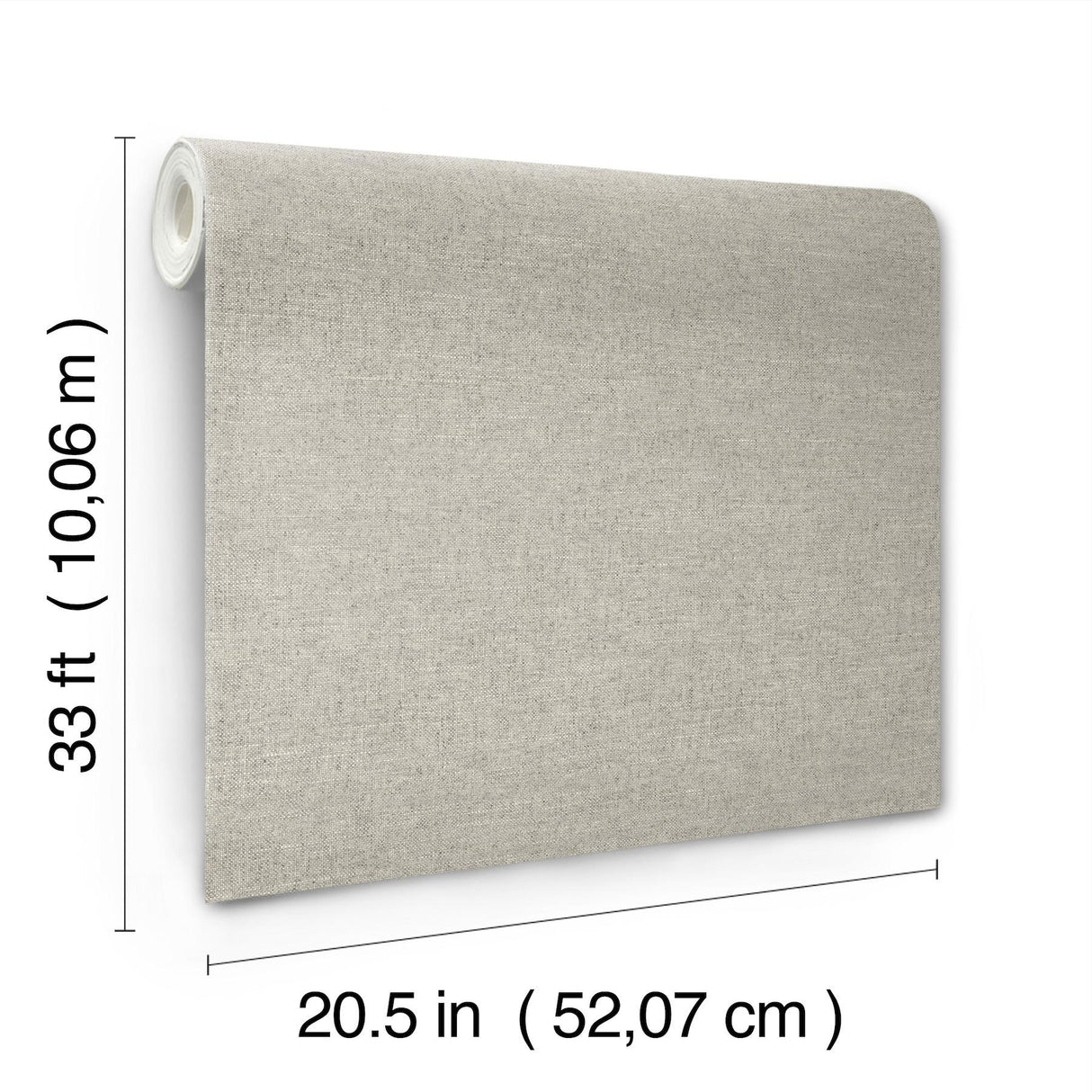 York Chambray Grey Fabric Weave Wallpaper