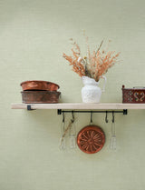 York Chambray Sage Fabric Weave Wallpaper