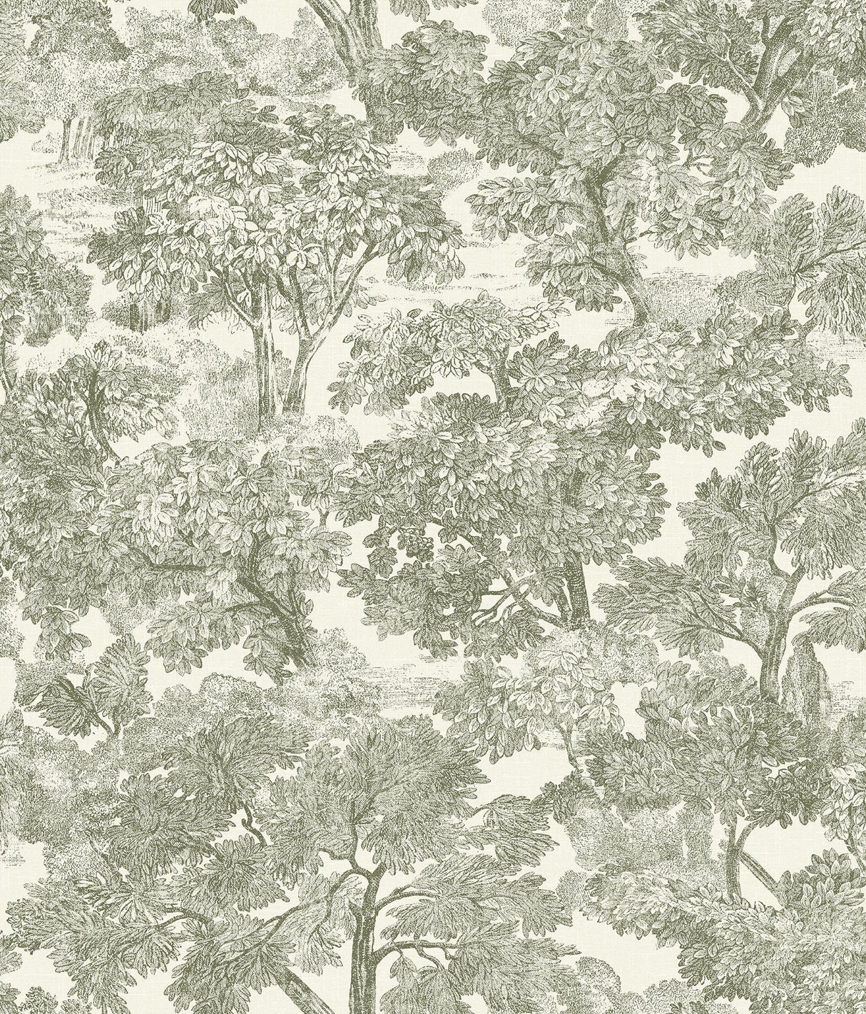 York Spinney Green Toile Wallpaper