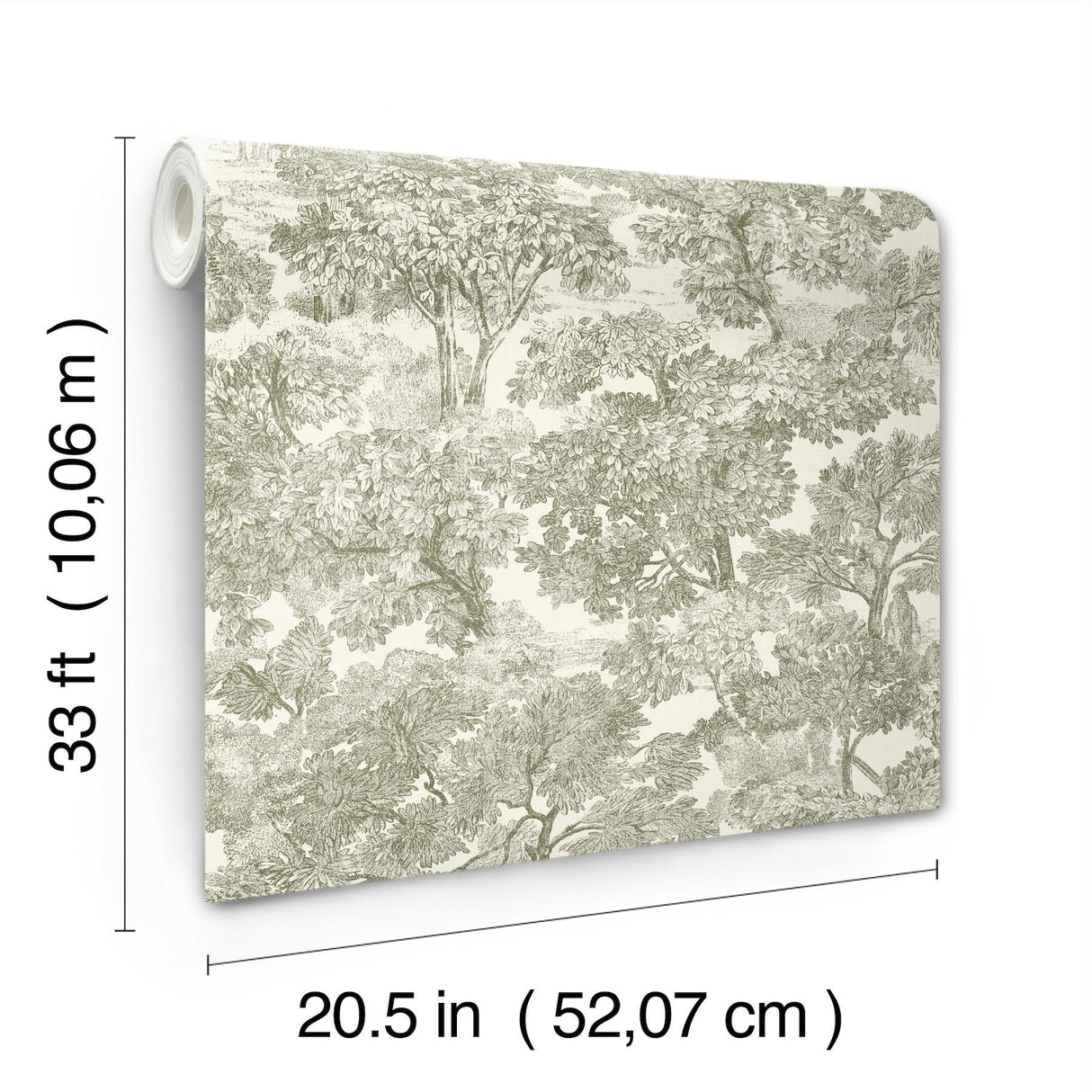 York Spinney Green Toile Wallpaper