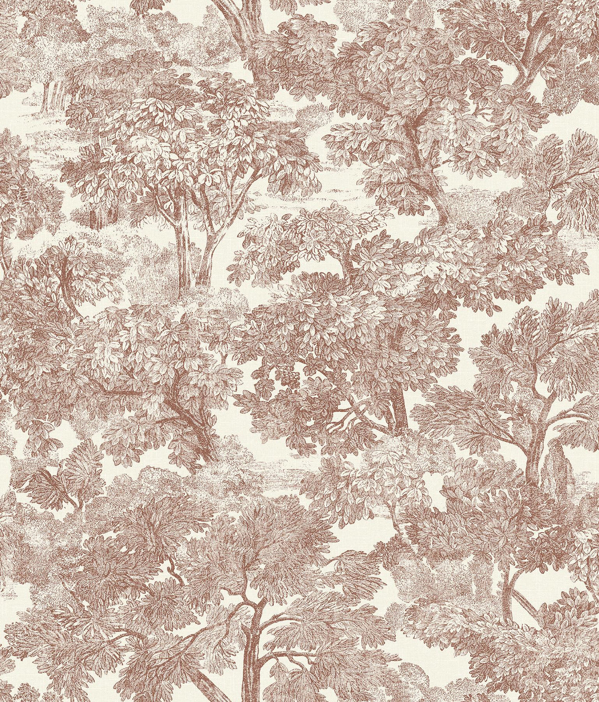 York Spinney Red Toile Wallpaper