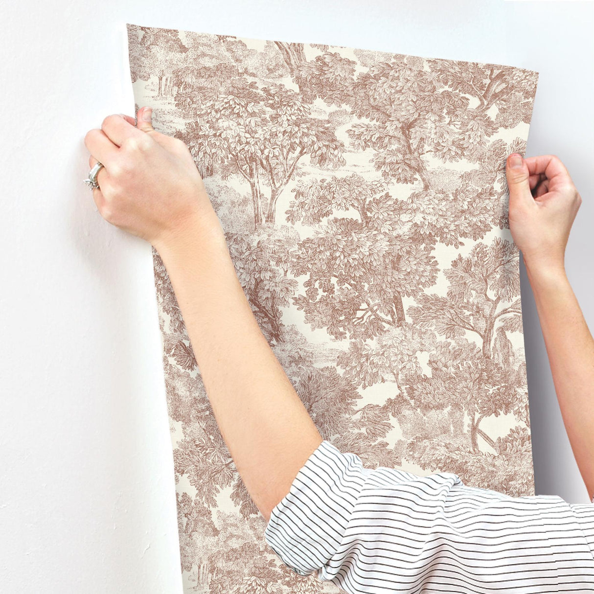 York Spinney Red Toile Wallpaper