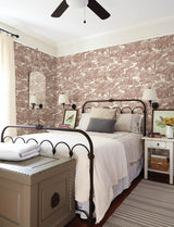 York Spinney Red Toile Wallpaper
