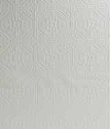 York Brooklyn White Tin Paintable Wallpaper