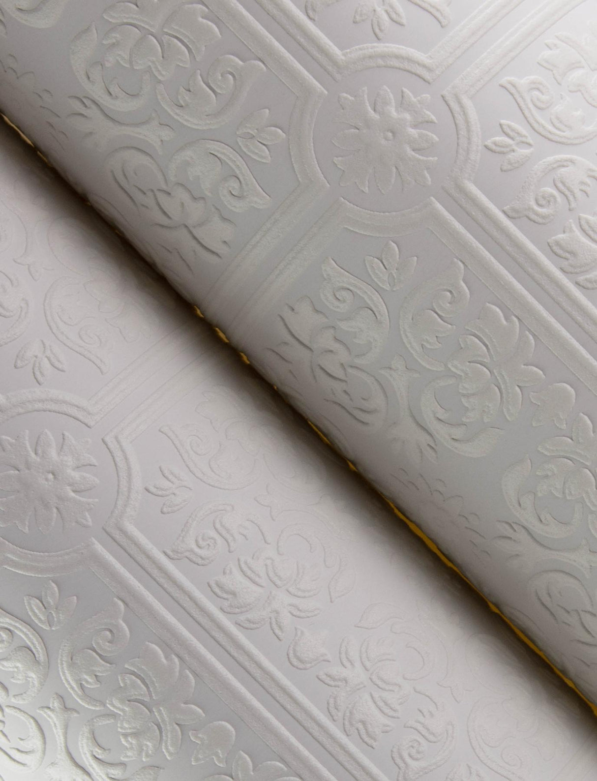 York Brooklyn White Tin Paintable Wallpaper