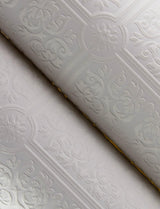 York Brooklyn White Tin Paintable Wallpaper