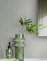 York Brooklyn White Tin Paintable Wallpaper