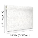 York Brooklyn White Tin Paintable Wallpaper