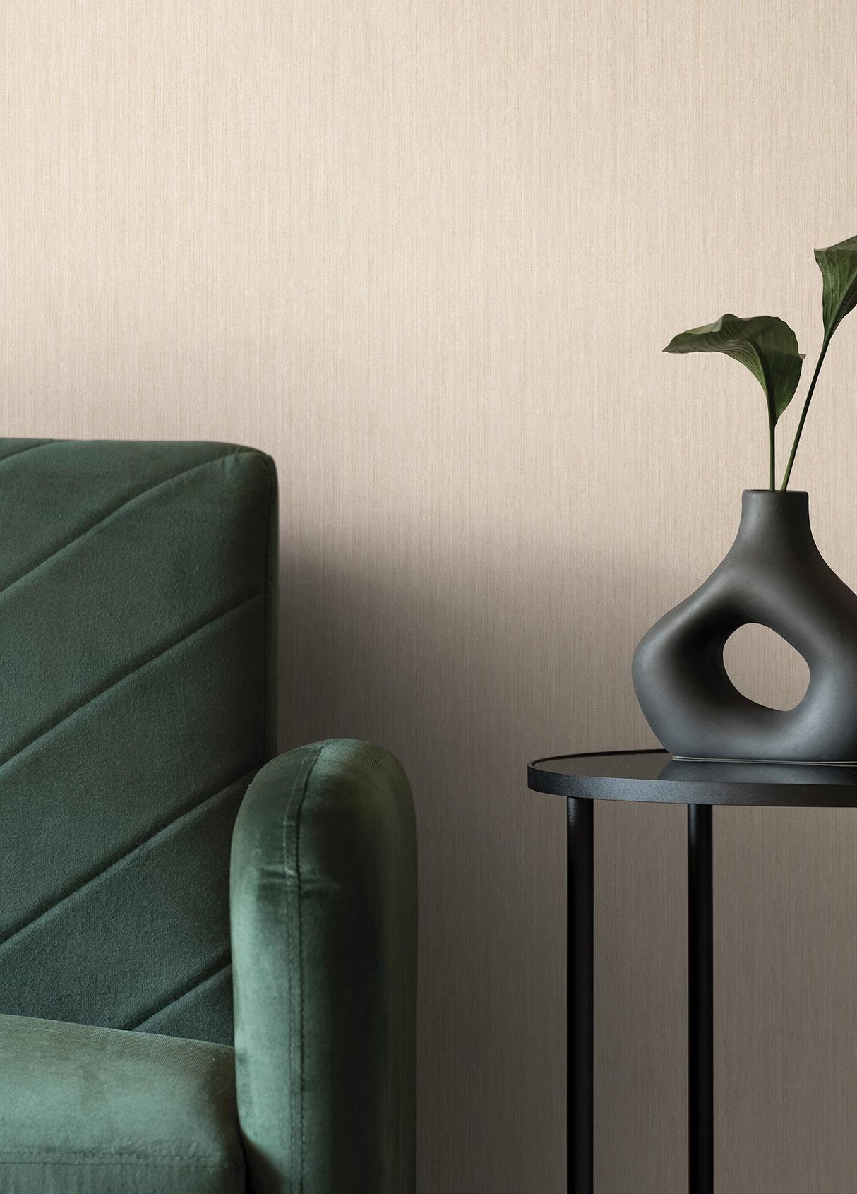 York Silky Way Off-White Striated Wallpaper