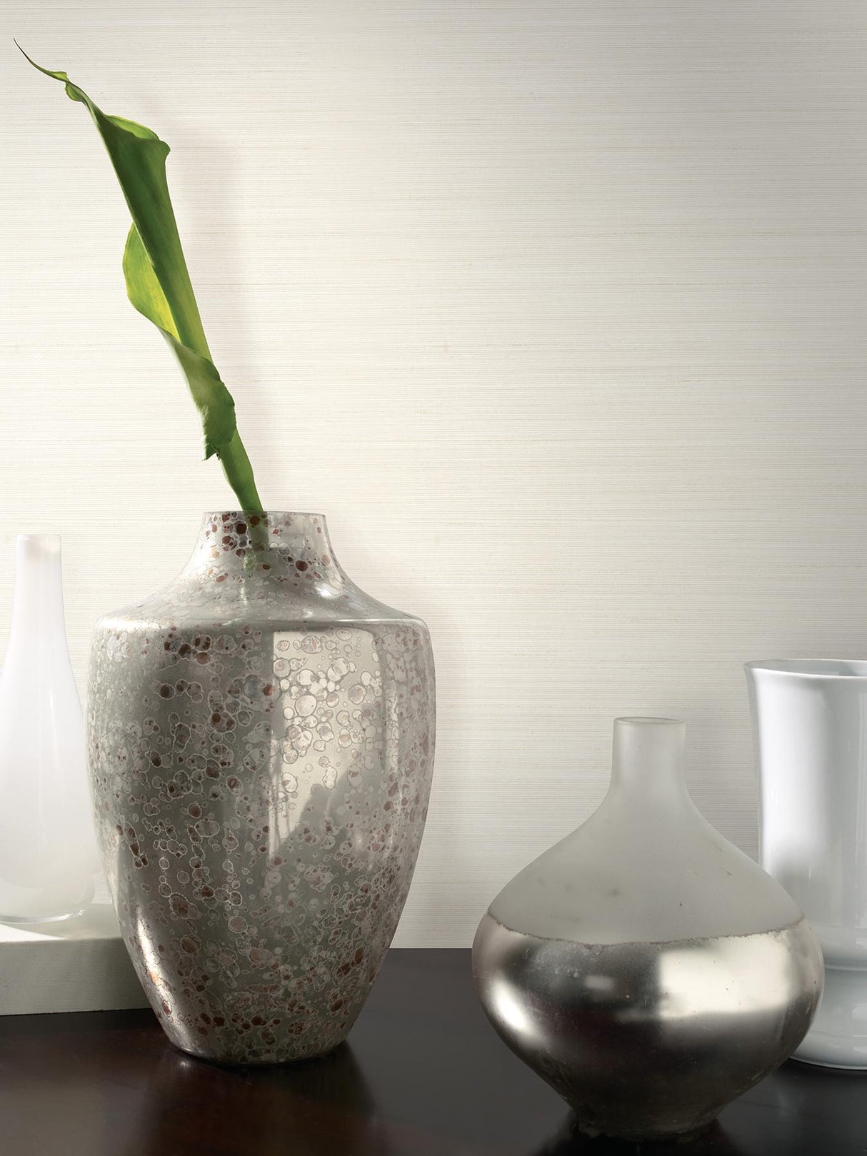York Luxe Silk Pearl Texture Stripe Wallpaper
