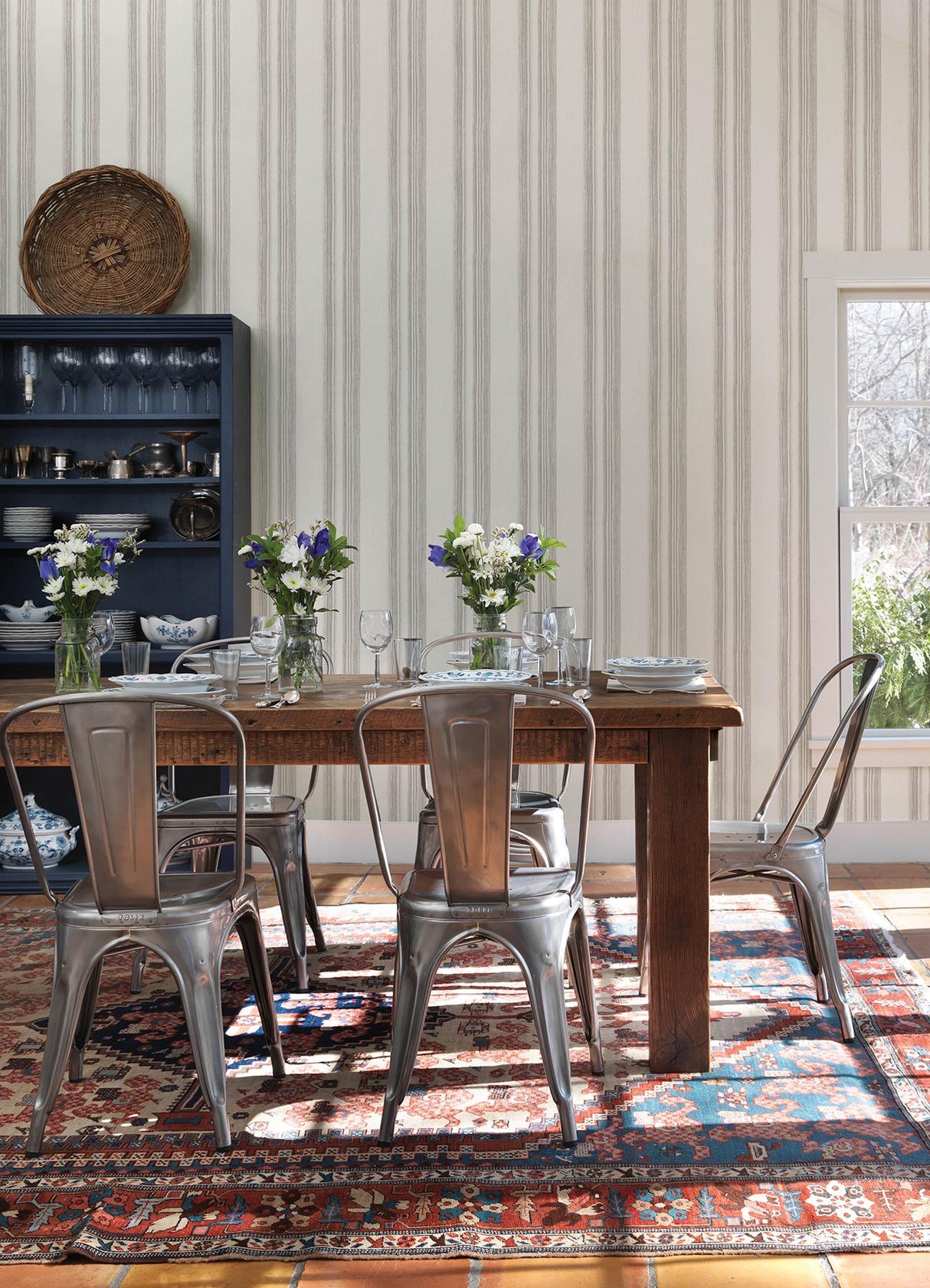 York Loom Spun Grey Wallpaper