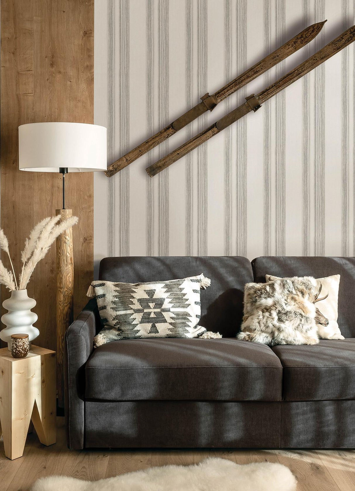 York Loom Spun Grey Wallpaper