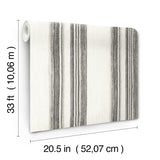 York Loom Spun Charcoal Wallpaper