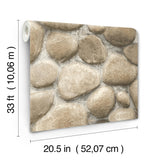 York Root Rock Beige Wallpaper