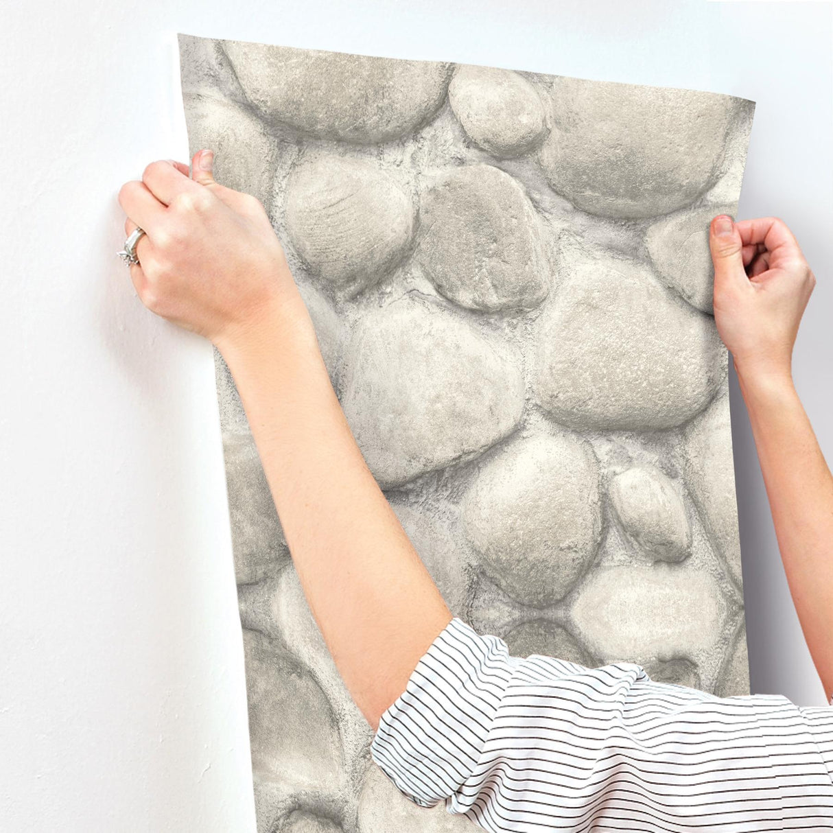 York Root Rock Brown Wallpaper