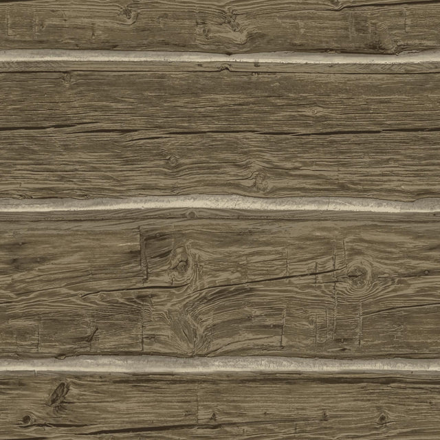 York Lodgepole Dark Brown Wallpaper