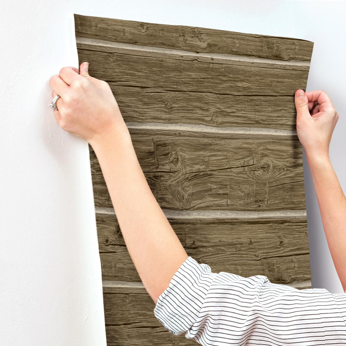 York Lodgepole Dark Brown Wallpaper