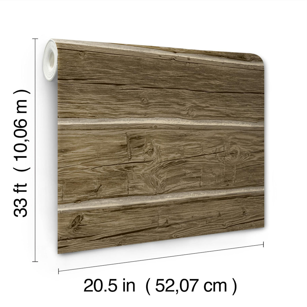 York Lodgepole Dark Brown Wallpaper