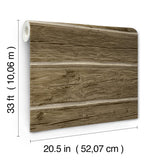 York Lodgepole Dark Brown Wallpaper