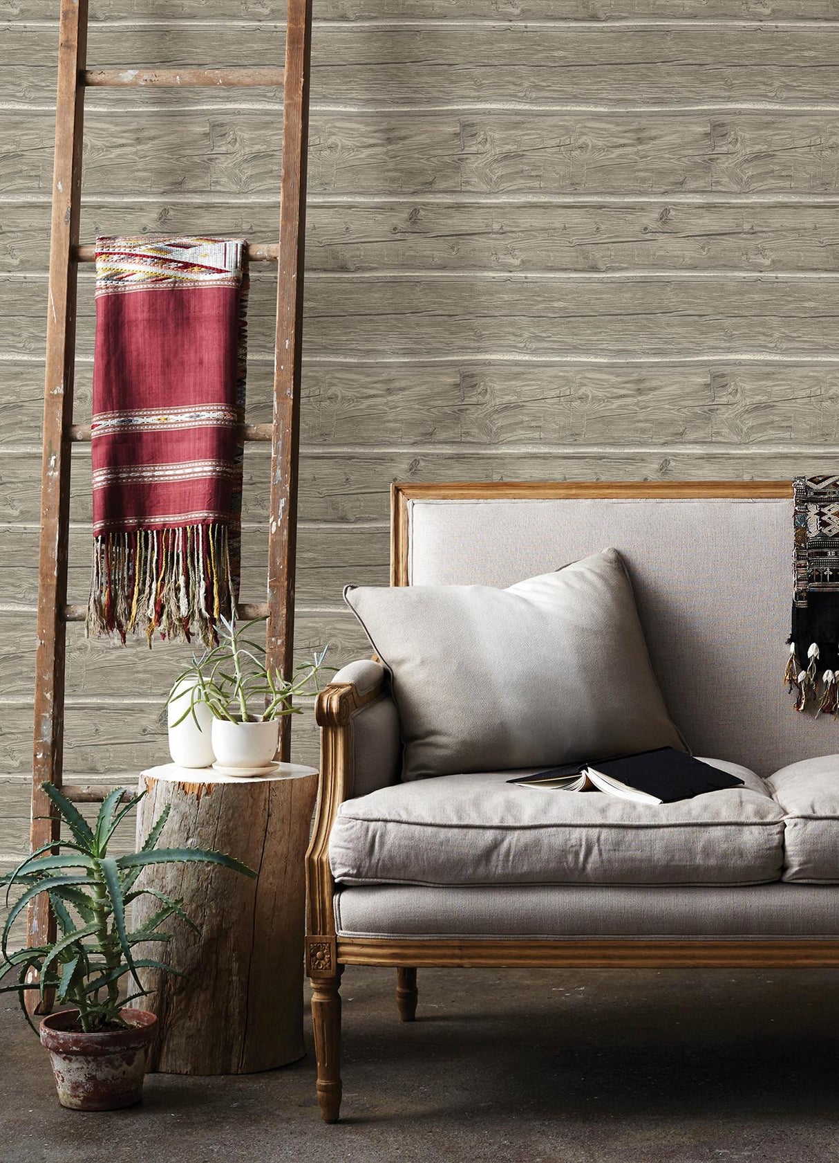 York Lodgepole Grey Wallpaper
