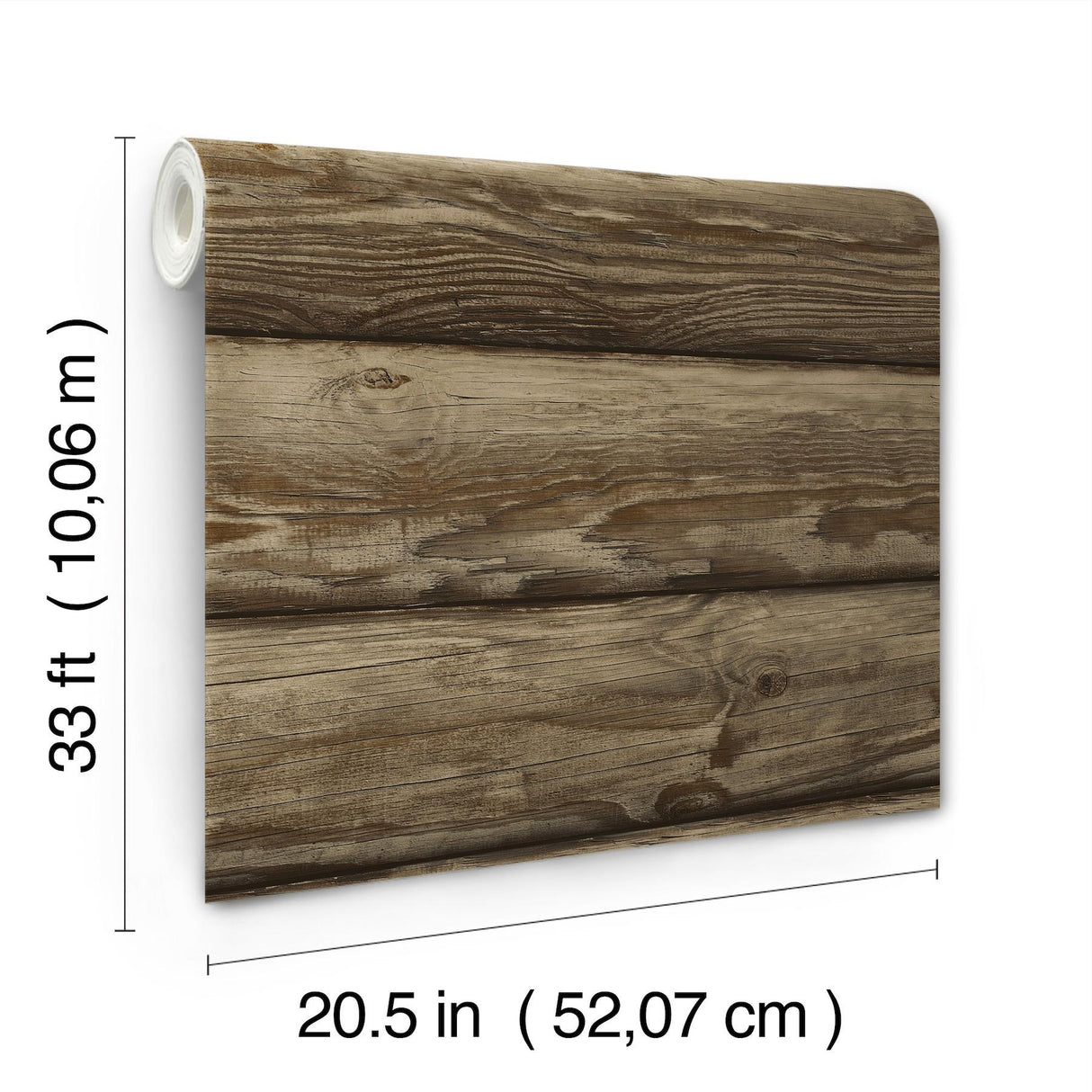 York Bunkhouse Mahogany Wallpaper