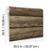 York Bunkhouse Mahogany Wallpaper