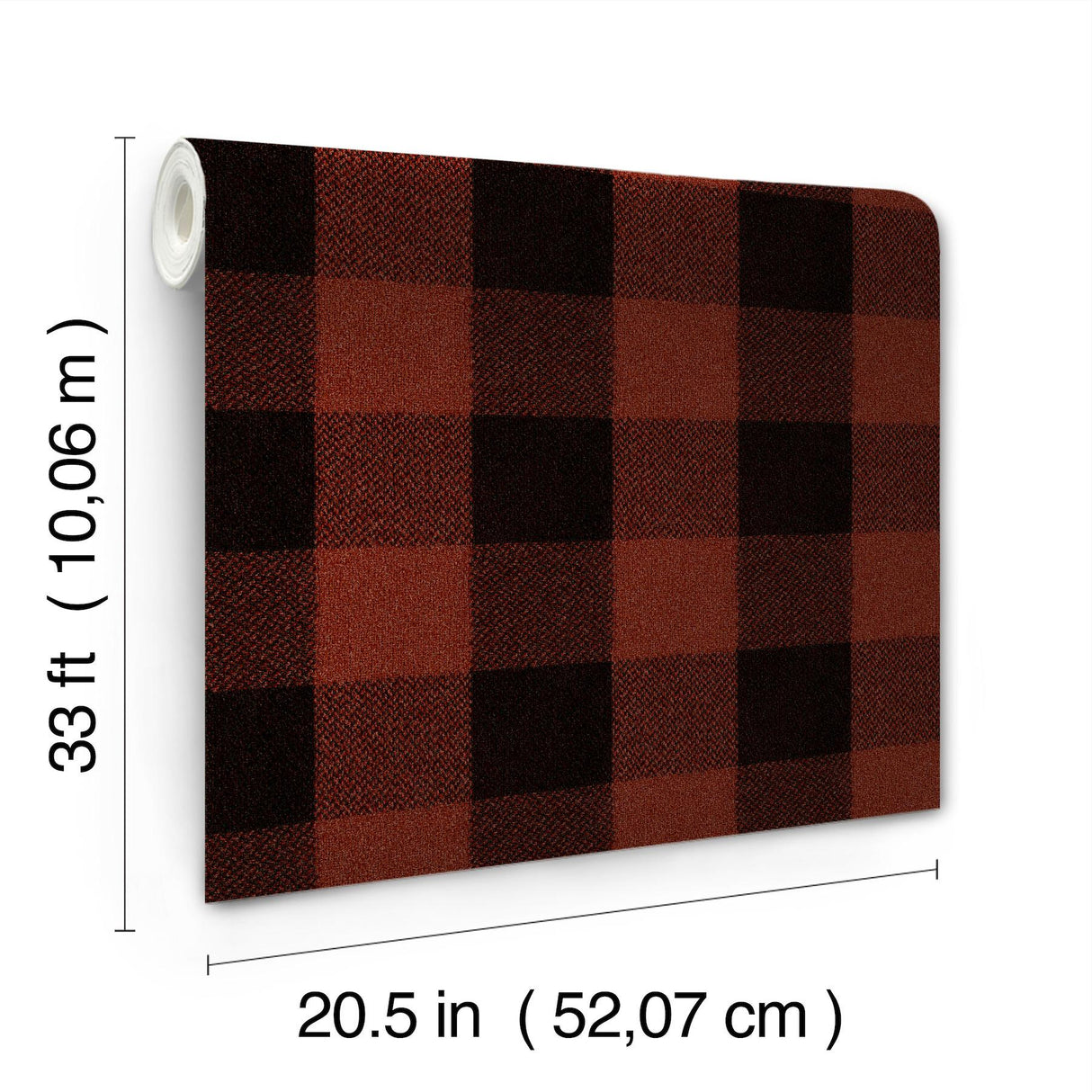 York Lumberjack Maroon Wallpaper