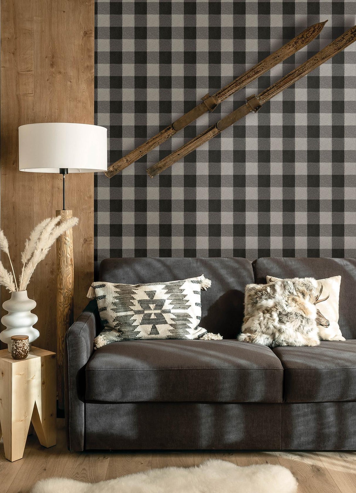 York Lumberjack Black Wallpaper