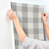 York Lumberjack Grey Wallpaper