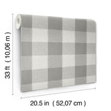 York Lumberjack Grey Wallpaper
