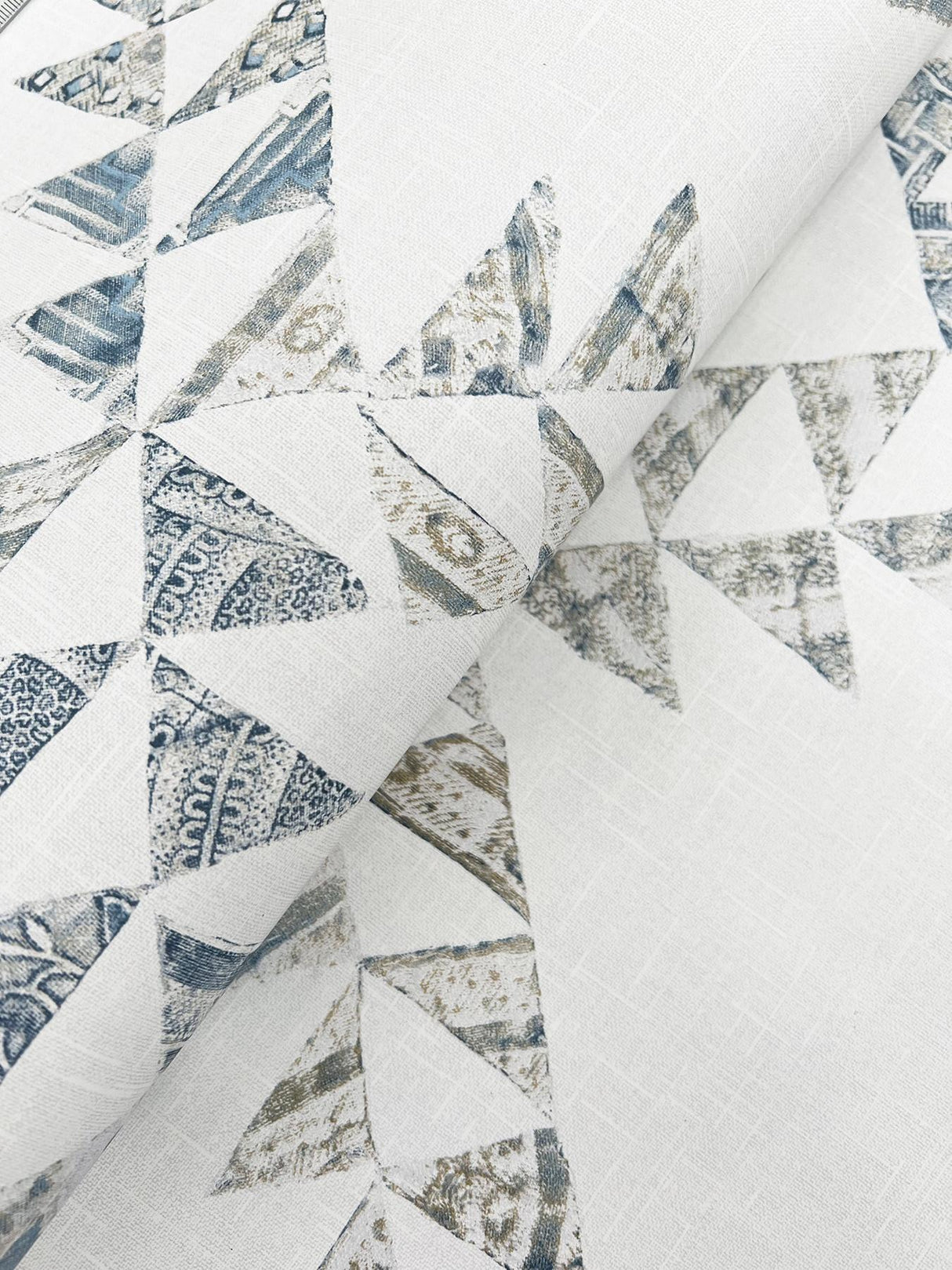 York Scrap Quilt Denim Wallpaper