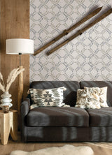 York Scrap Quilt Denim Wallpaper