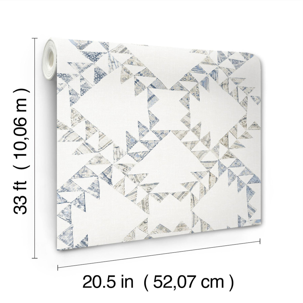 York Scrap Quilt Denim Wallpaper