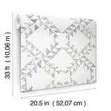 York Scrap Quilt Denim Wallpaper