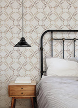 York Scrap Quilt Brown Wallpaper