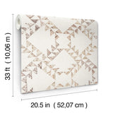 York Scrap Quilt Brown Wallpaper