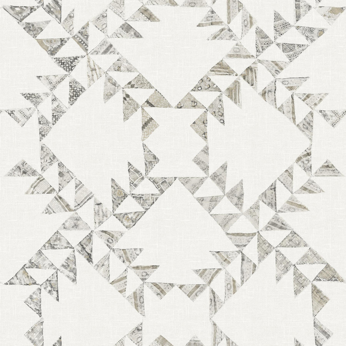 York Scrap Quilt Grey Wallpaper