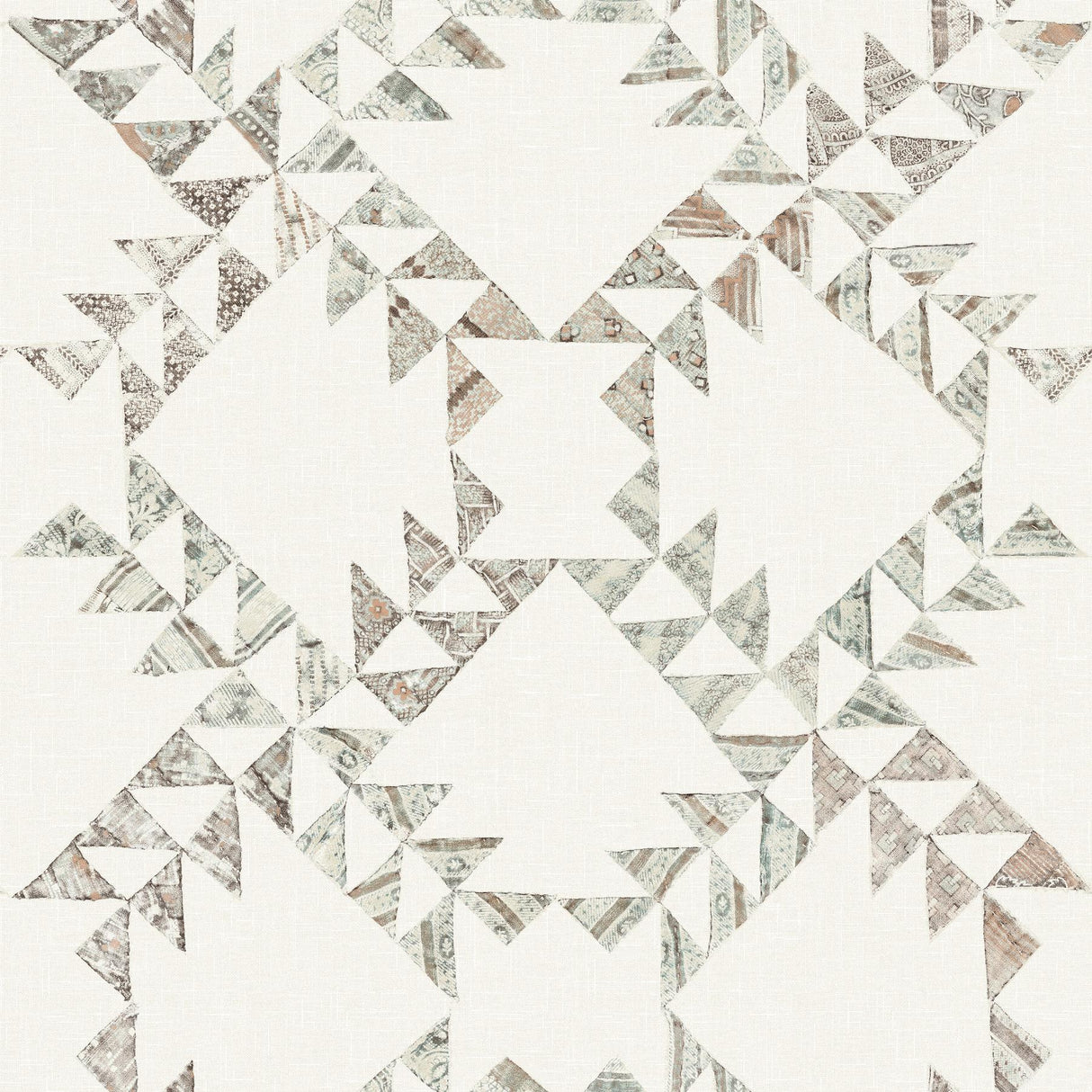 York Scrap Quilt Light Brown Wallpaper
